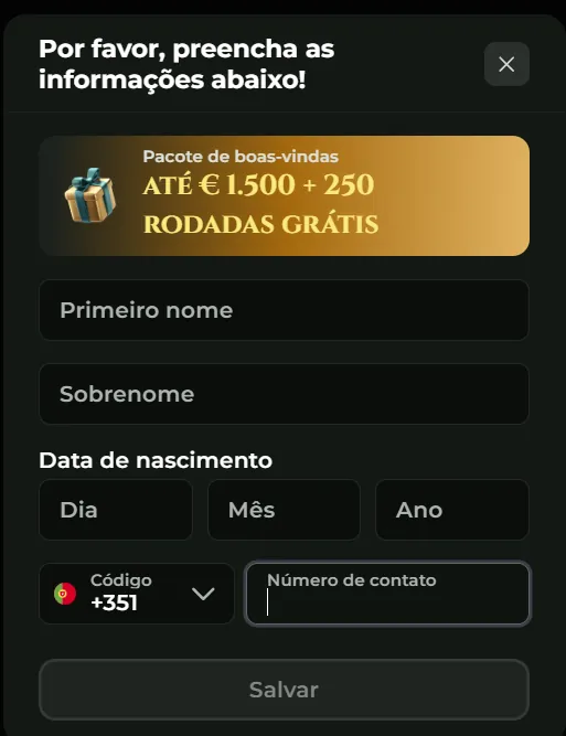 goldzino registration page